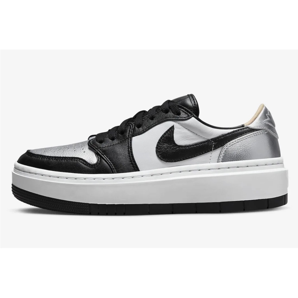Nike Women's Air Jordan 1 Elevate Low SE Shoe Metallic Silver Toe DQ8561-001 NEW